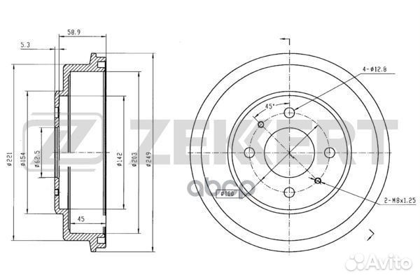 Барабан торм. зад. Hyundai Accent II 99- bs-623
