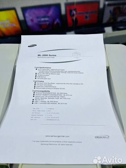 Принтер samsung ML2015 (кр 39565)