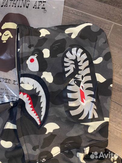 Зип худи Bape shark