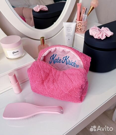 Махровая косметичка ручной работы