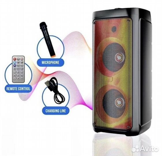 Большая портативная блютуз колонка zqs8215