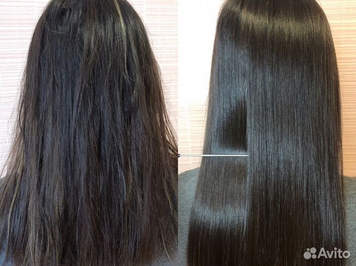 Кератиновое выпрямление волос