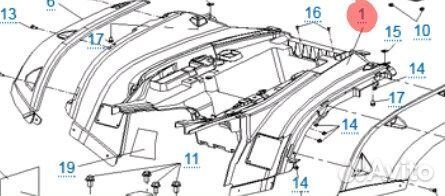 Облицовка задняя (синий металлик) X5 / X6
