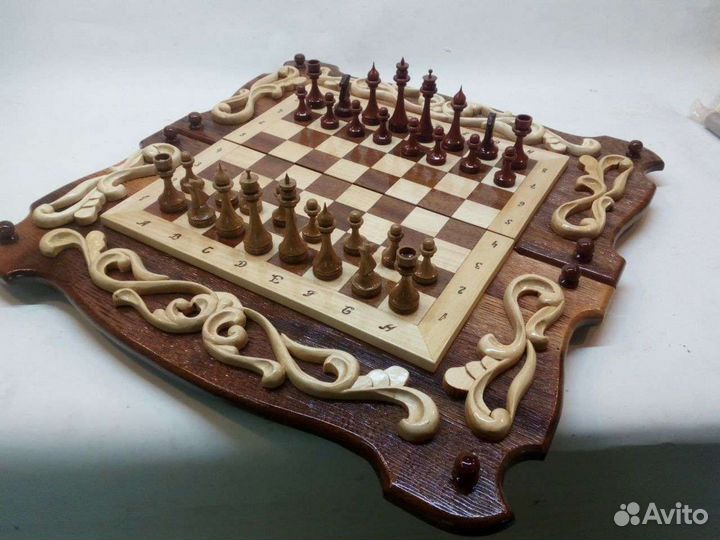 Шахматы классика дуб красное дерево