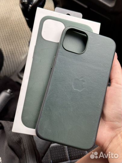 iPhone 13 leather case чехол