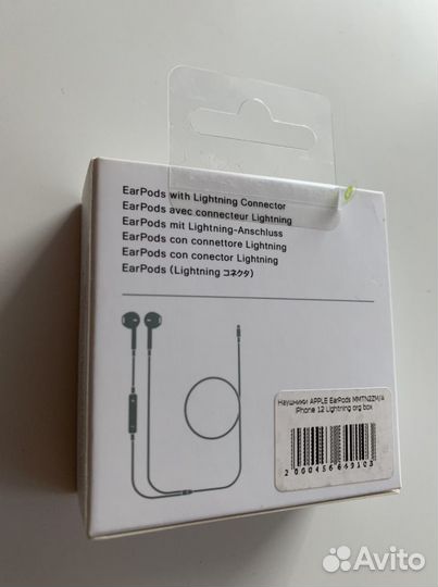 Наушники apple earpods lightning оригинал