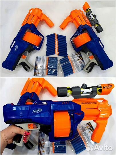 Бластер Нерф Nerf оригинальные с пульками