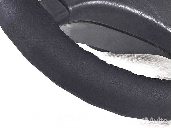 Оплетка для руля Волна M(37-38см) экокожа черный