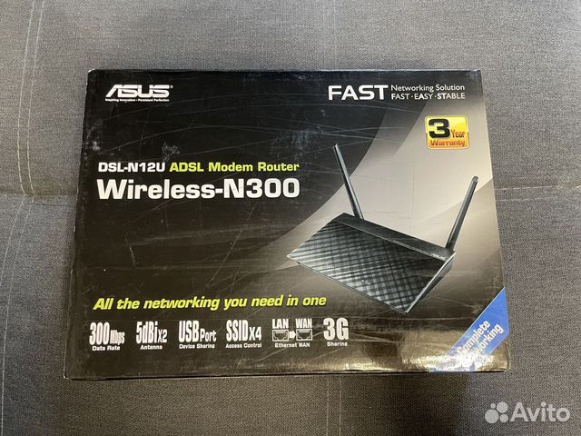 Wi-Fi роутер asus DSL-N12U