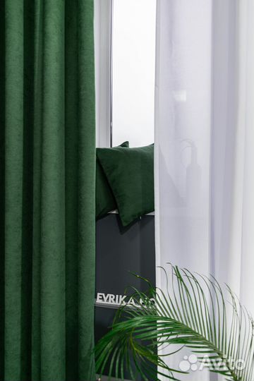 Шторы канвас эдем малахит новые пошив