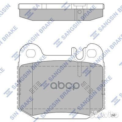 SP1930 колодки дисковые задние MB W163/55AMG 3