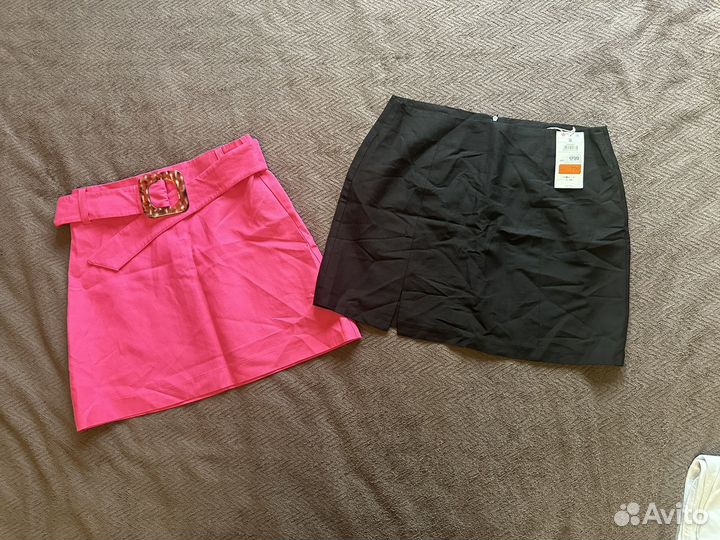 Юбка мини лен хлопок