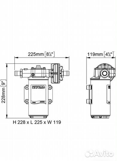 Насос шестеренный UP-14 24В Marco