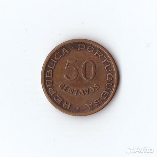 Португалия 50 сентаво 1968 г. Кабо-Верде. Редкая