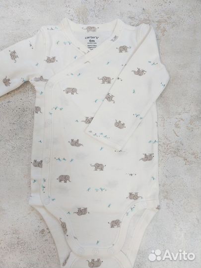 Боди новое с длинным рукавом Carters 68