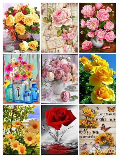 Алмазная мозаика набор 30*40 квадратные стразы