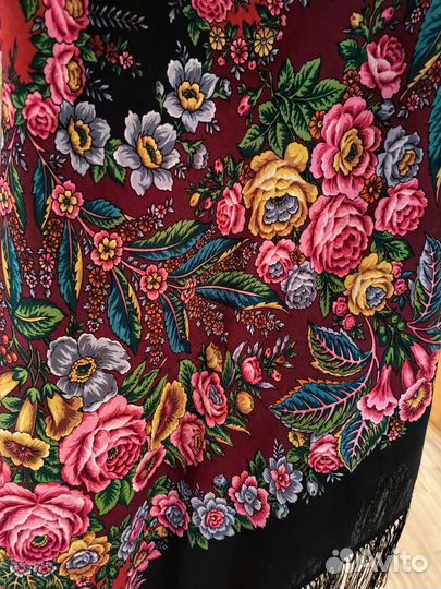 Павловопосадский платок шерсть