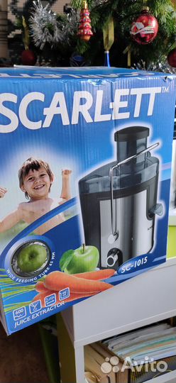 Соковыжималка Scarlett SC-1015, 600 Вт, 2 скорости