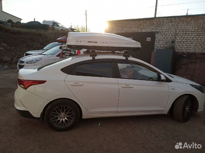 Бокс на крышу Hyundai Solaris 2021 аэро