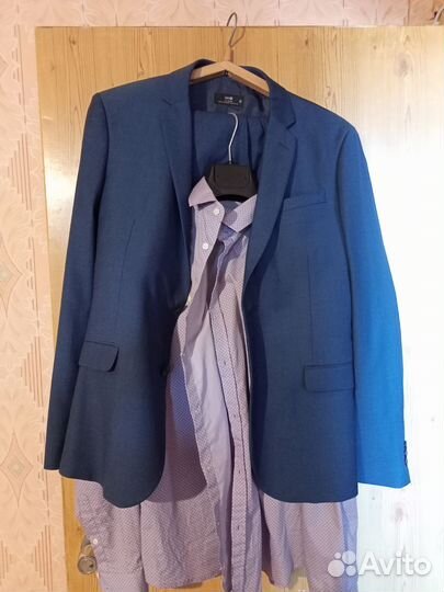 Костюм мужской и рубашка 48 размер