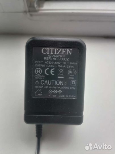 Блок питания citizen REF adaptor REF.: AC-230CZ