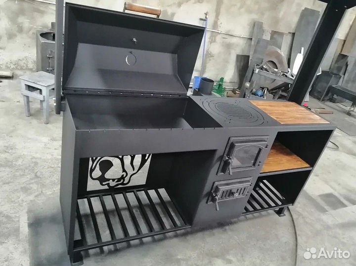 Мангал с крышей 4в1