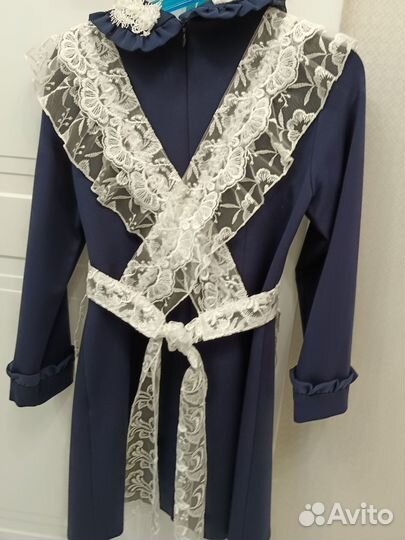 Белый школьный фартук