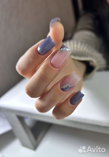 Маникюр гель лак и наращивание