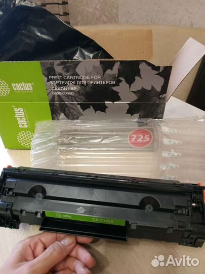 Картридж Сасtus CS-C725 S черный на Canon