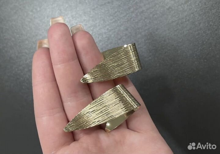 Серьги бижутерия золотые