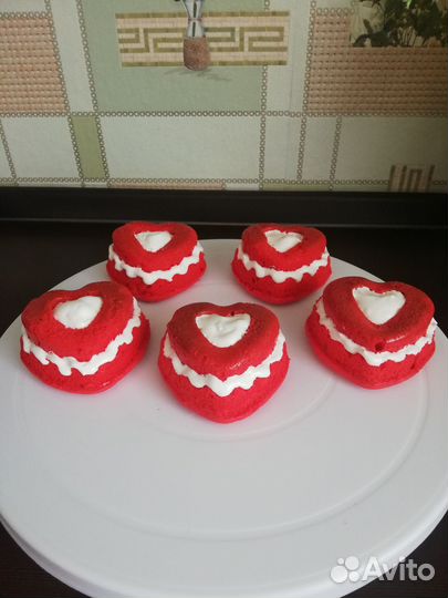 Кексы сердца