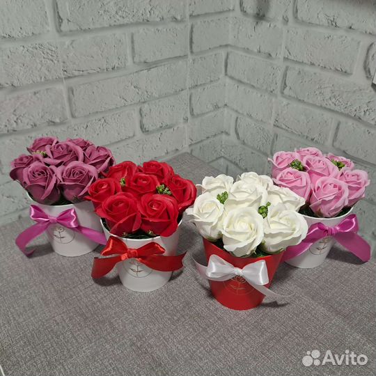 Букет из мыльных роз