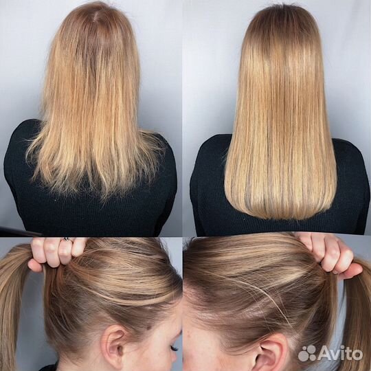 Наращивание славянских волос, коррекция