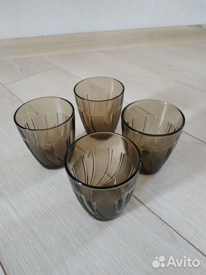 Стаканы коричневой тонировки, Индонезия,240мл.4шт