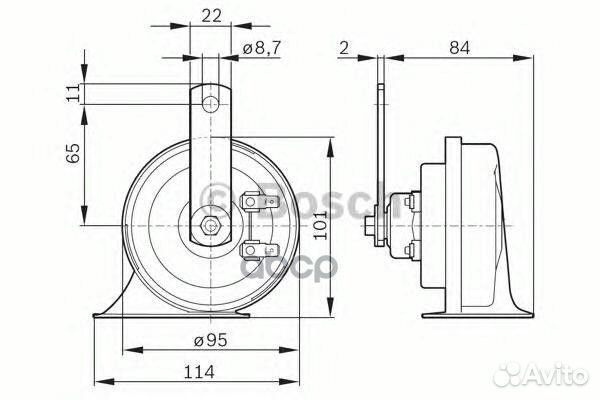 Фанфара 12v windtone new 0986AH0502 Bosch