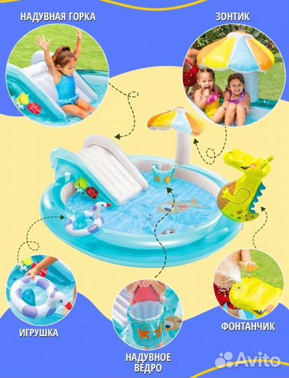 Детский надувной бассейн intex