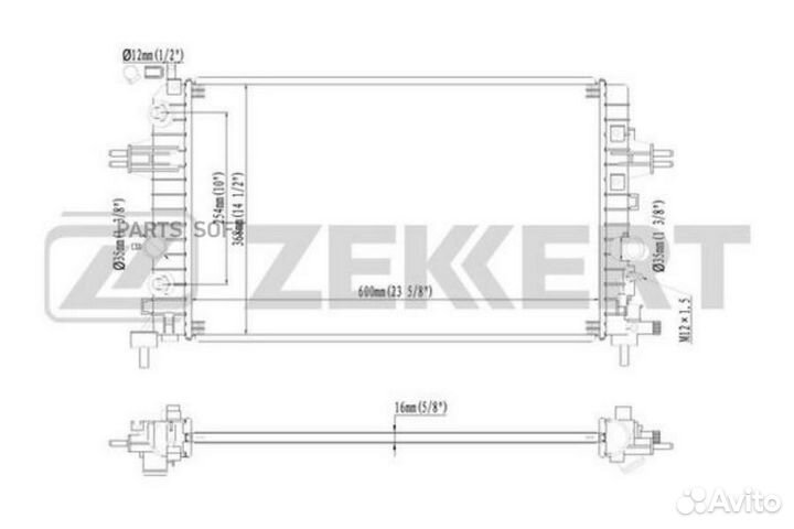 Радиатор охлаждения Опель Зафира B 05