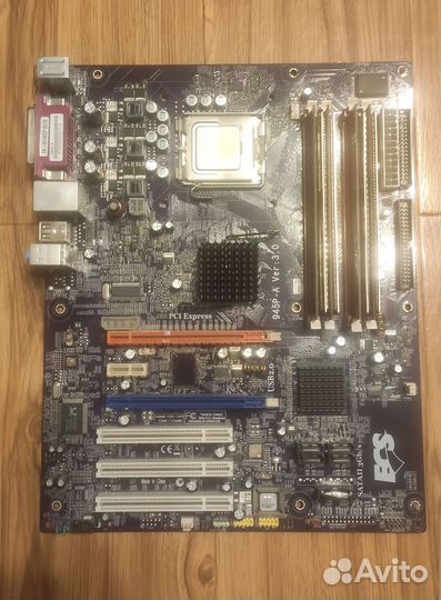 Материнская плата ECS 945P-A с процессором и озу
