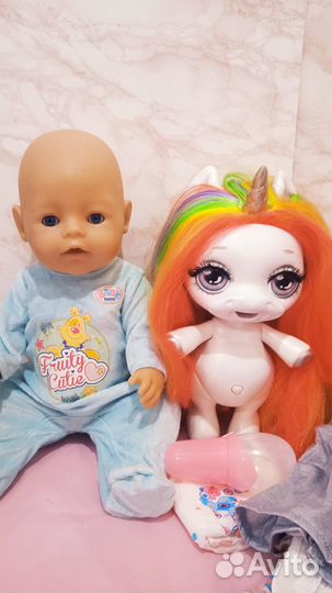 Кукла беби борн baby born и единорог poopsie