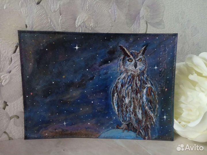 Обложка на паспорт кожаная