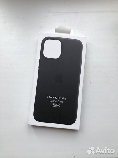 Оригинальный кожаный чехол на iPhone 12 pro max