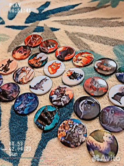 Значки коты воители