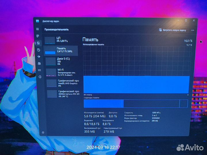 Msi Thin 63 / Core i5-12450H / 16Gb / RTX3050