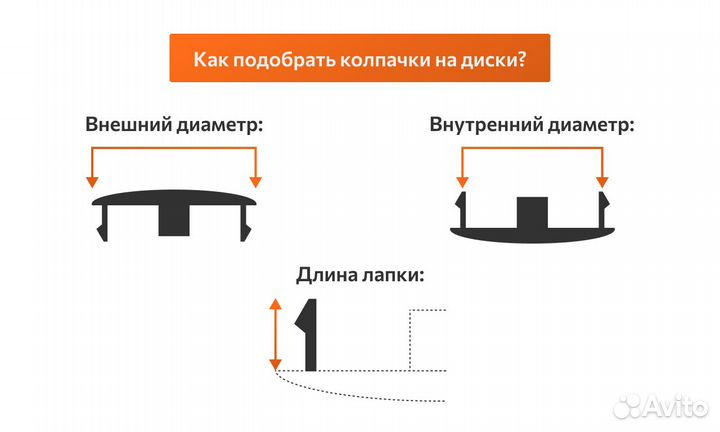 Комплект: колпак на диск Porsche 77 мм 4 шт