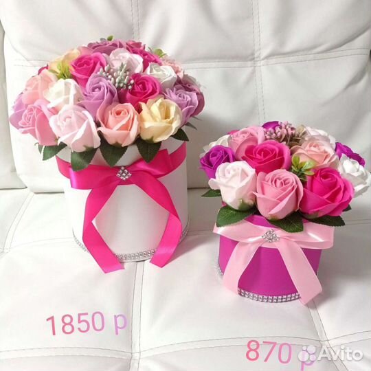 Букет из мыльных роз
