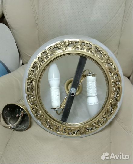 Светильник подвесной 2 свечи, под бронзу