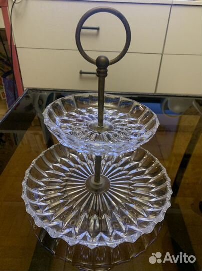 Ваза для фруктов хрусталь