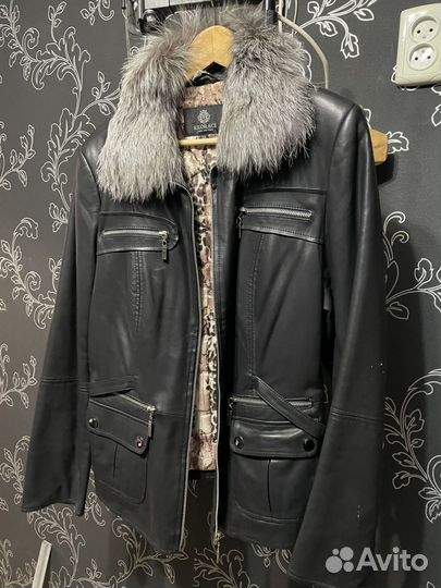 Кожанка теплая 50-52 размер