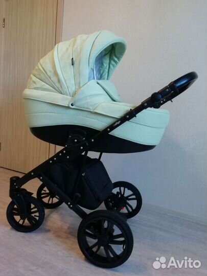 Коляска 2 в 1 indigo эко кожа