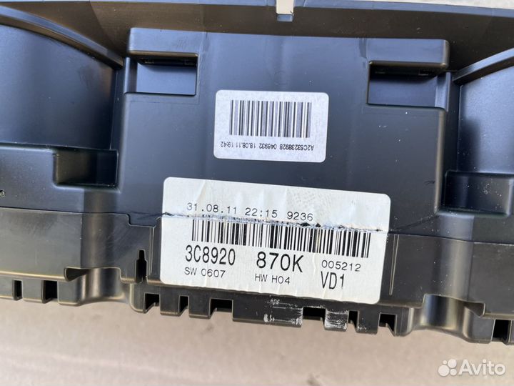 Щиток приборов Фольксваген Пассат сс